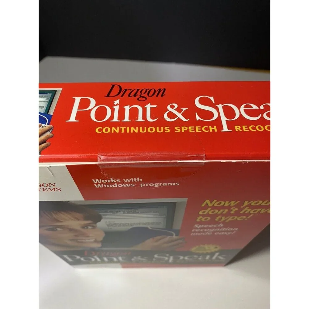 NIB Sealed Dragon Point & Speak 3.0 Windows 98 And 95 Includes Microphone